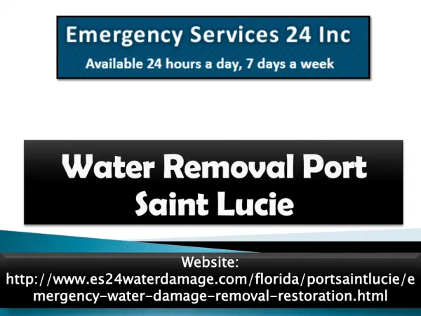 Water Rremoval Port Saint Lucie