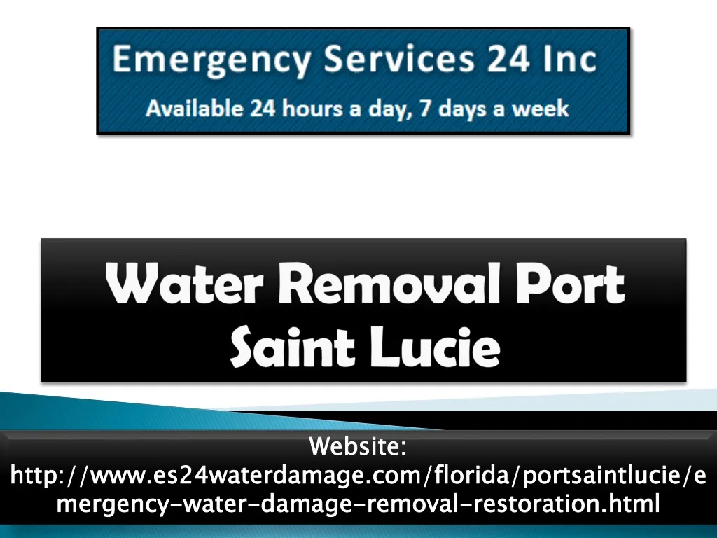 water removal port saint lucie