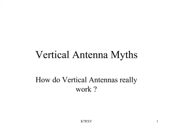 Vertical Antenna Myths