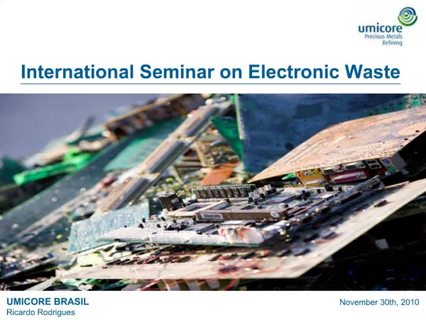 International Seminar on Electronic Waste