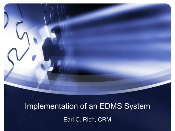 Implementation of an EDMS System