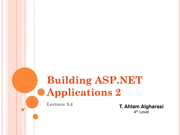 Building ASP.NET Applications 2