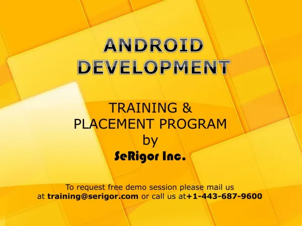 Android Training and Placement Program