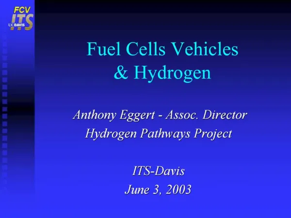 Fuel Cells Vehicles Hydrogen