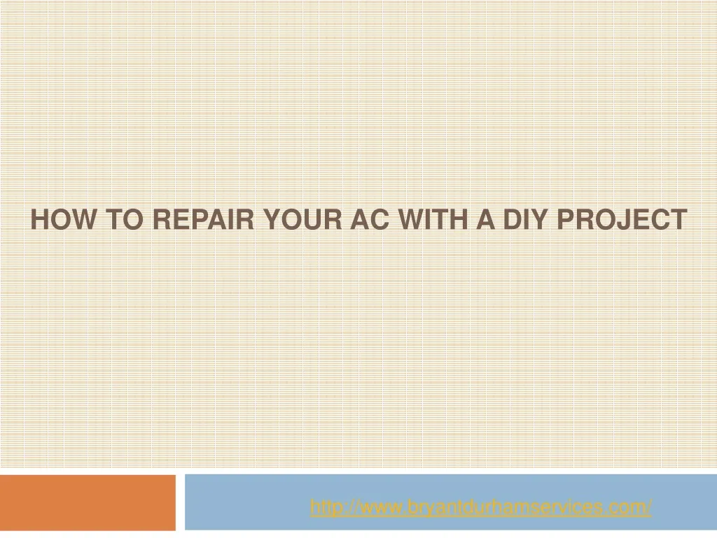 how to repair your ac with a diy project