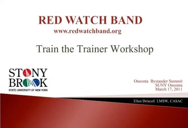 RED WATCH BAND www.redwatchband.org