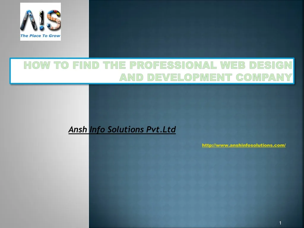 how to find the professional web design and development company