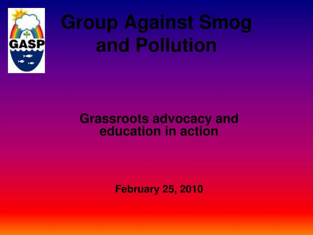 group against smog and pollution