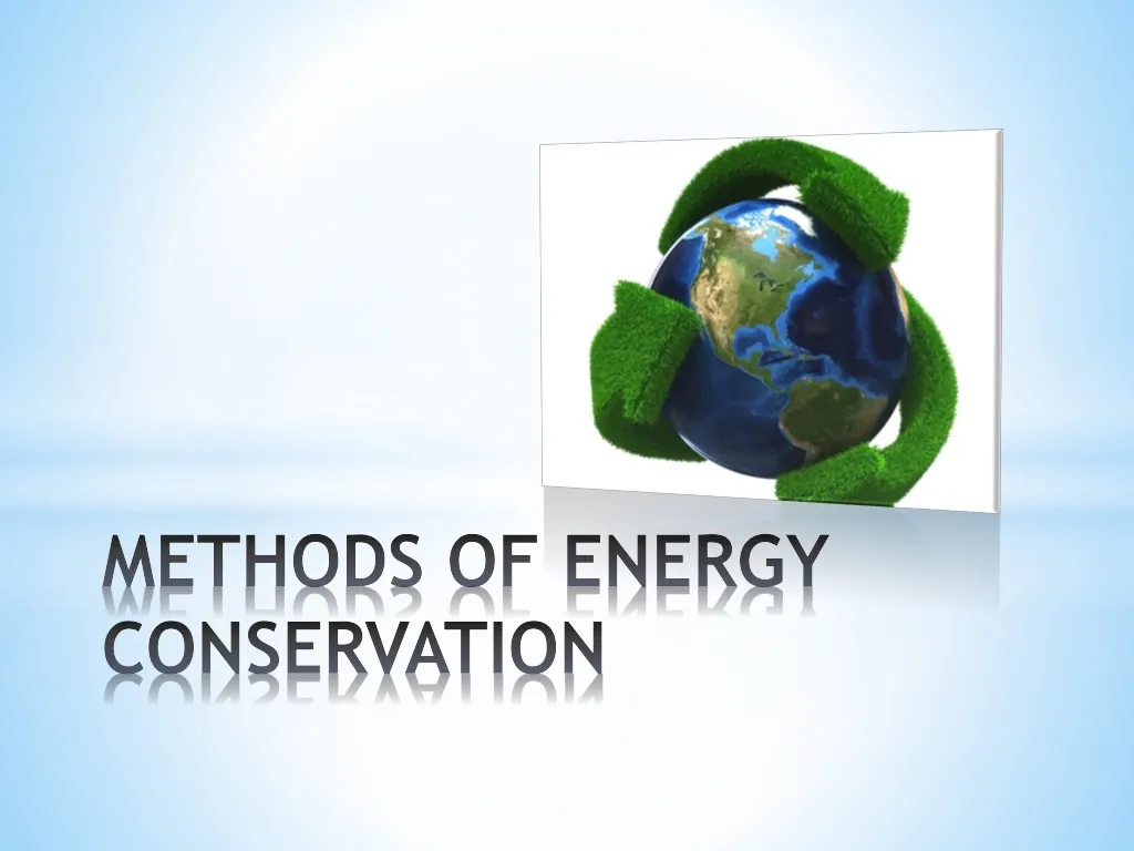 methods of energy conservation