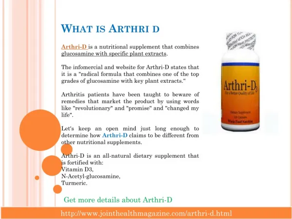 Arthri D- Best supplement for joint pain
