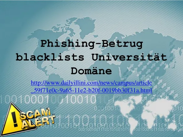 Phishing-Betrug blacklists Universität Domäne