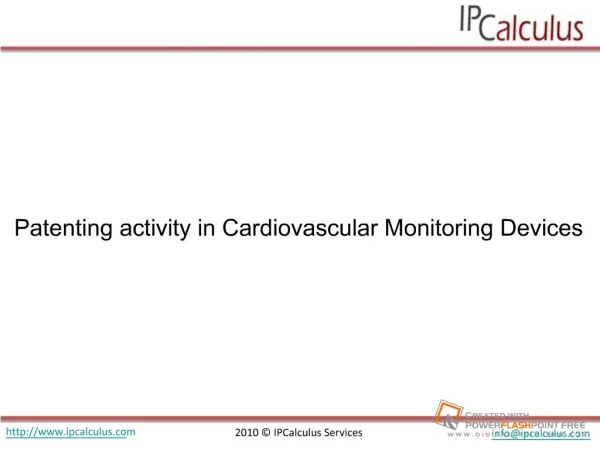 IPCalculus - Cardiovascular Monitoring Devices Patenting Act