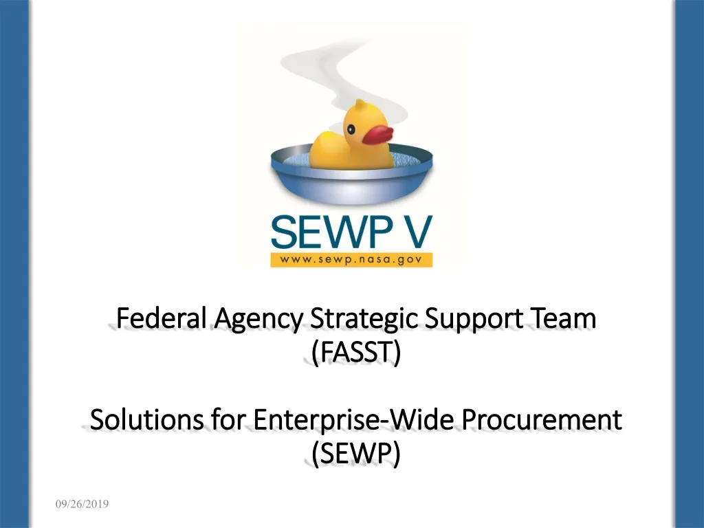 federal agency strategic support team fasst solutions for enterprise wide procurement sewp