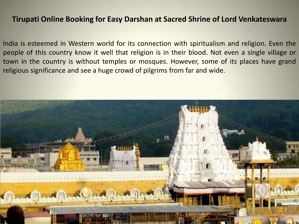 tirupati online booking for easy darshan