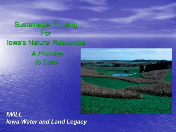 Sustainable Funding For Iowa