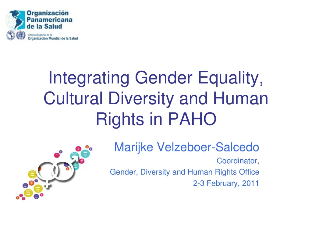 integrating gender equality cultural diversity and human rights in paho