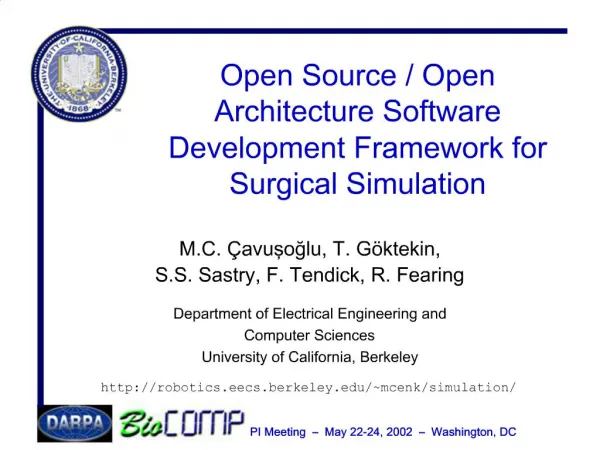 Open Source Open Architecture Software Development Framework for ...