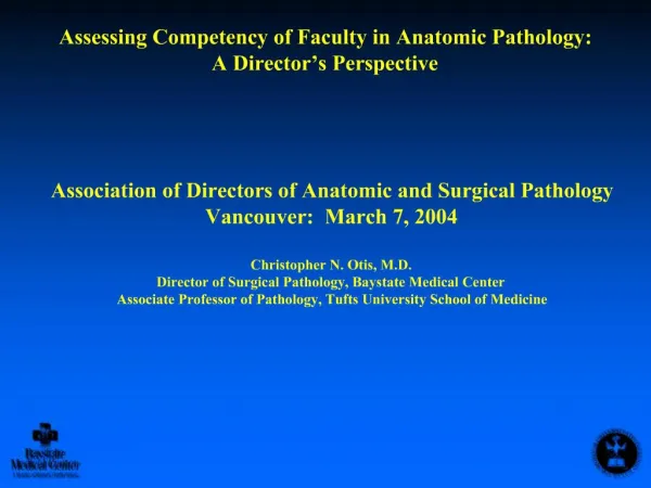 Assessing Competency of Faculty in Anatomic Pathology: A Director ...