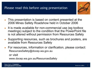 Please read this before using presentation - slide 1
