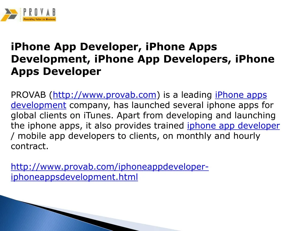 iphone app developer iphone apps development