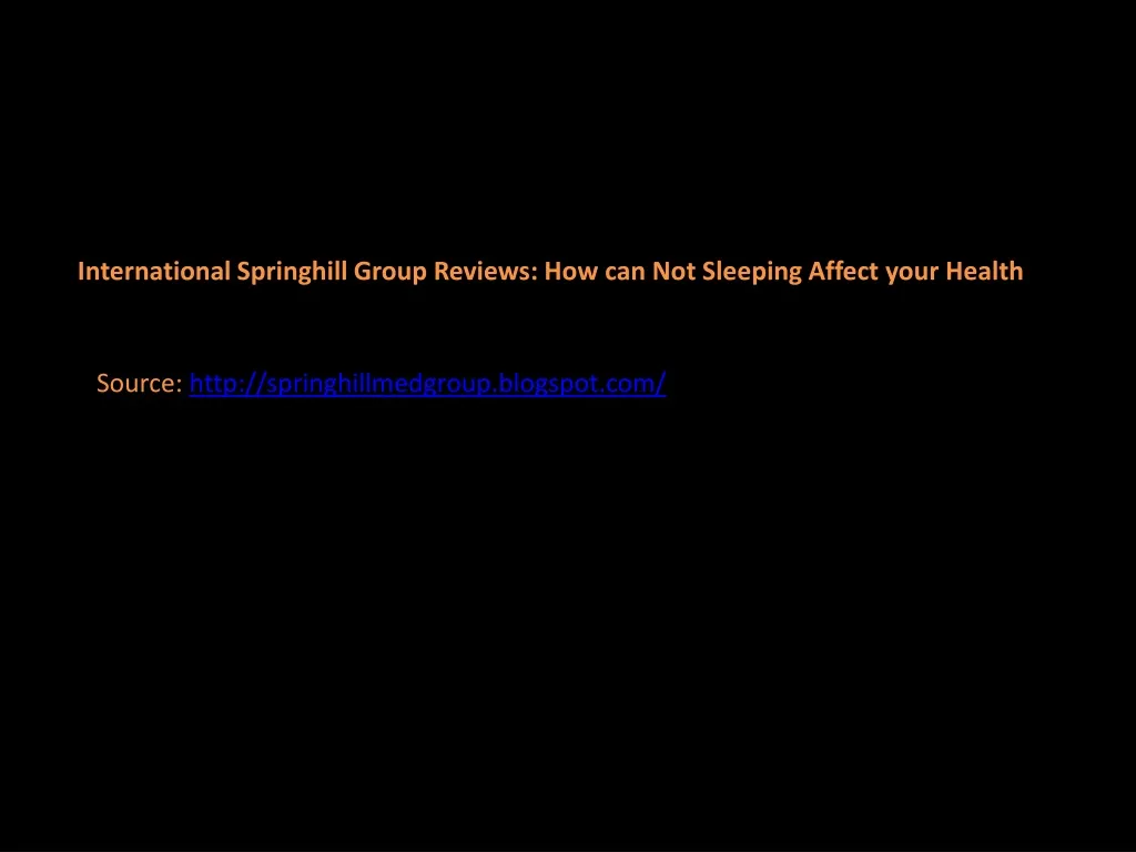 international springhill group reviews