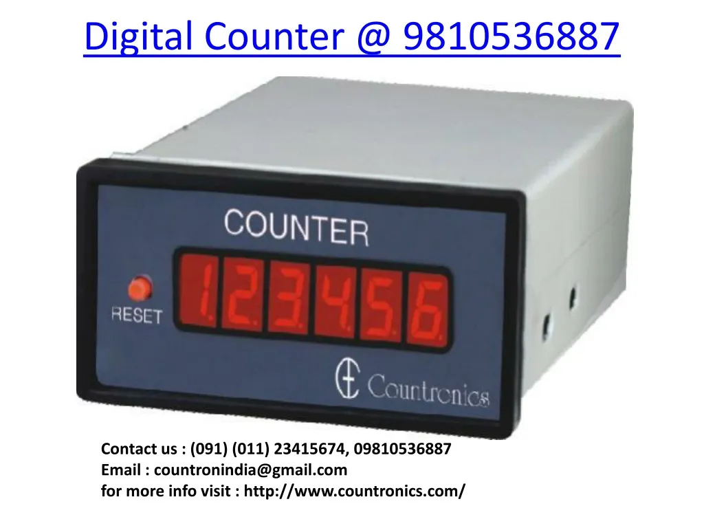 digital counter @ 9810536887