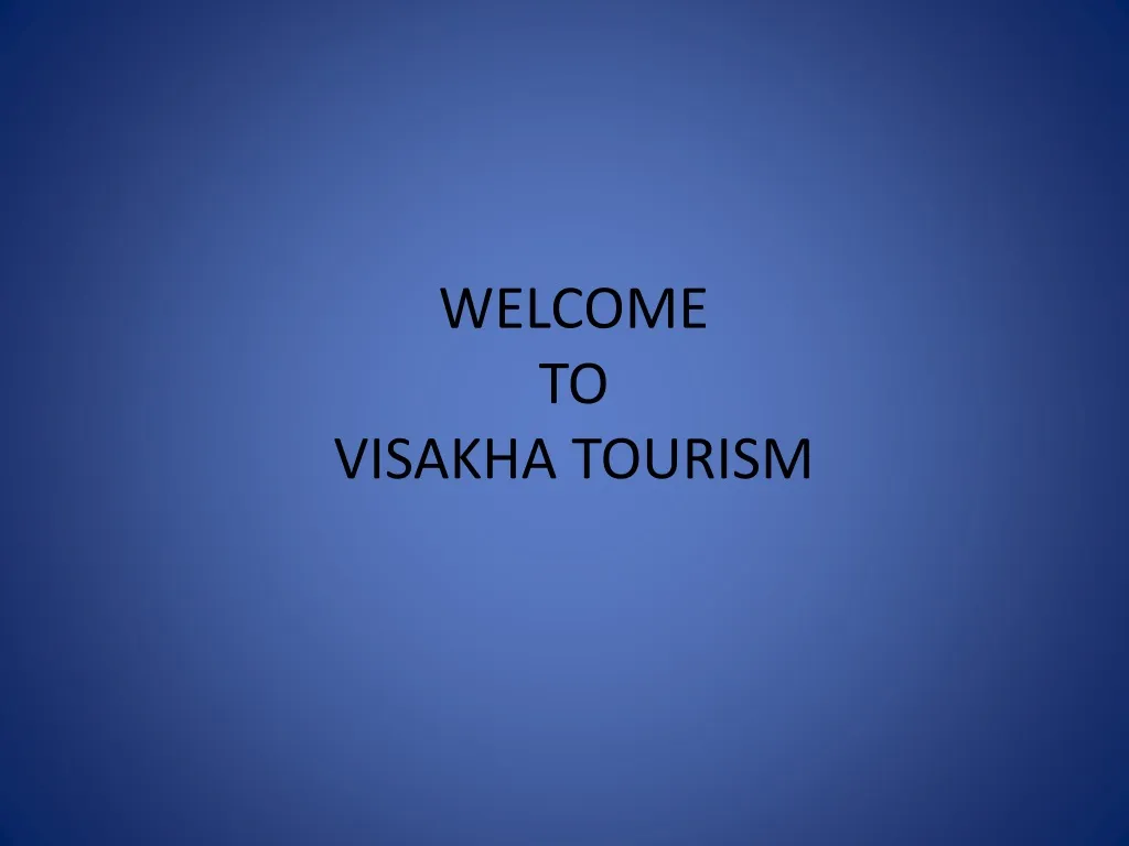 welcome to visakha tourism
