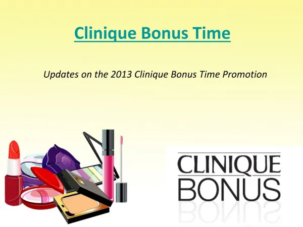 Clinique Bonus Time Promotion