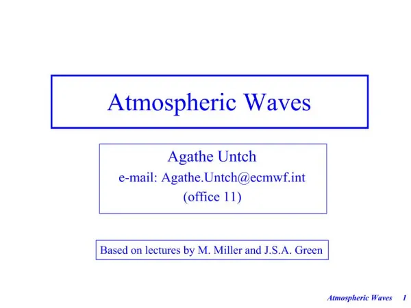 Atmospheric Waves