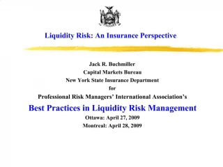 Liquidity Risk: An Insurance Perspective - slide 1