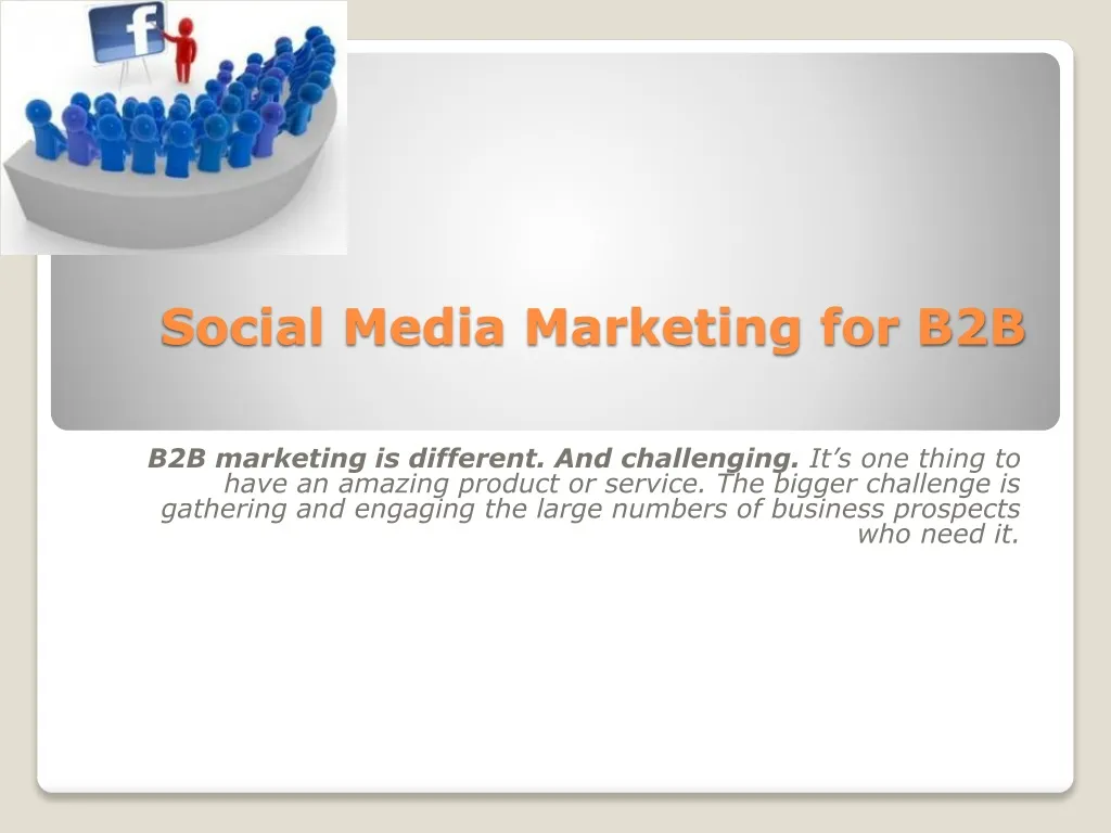 social media marketing for b2b