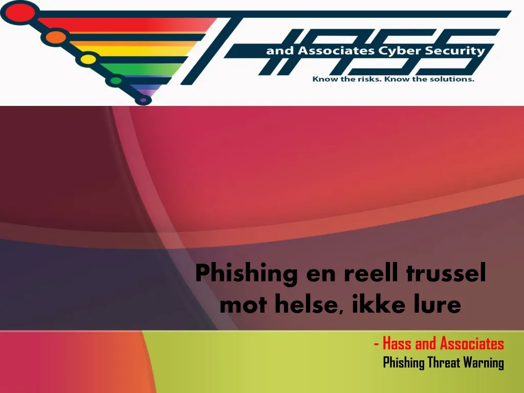 phishing en reell trussel mot helse ikke lure