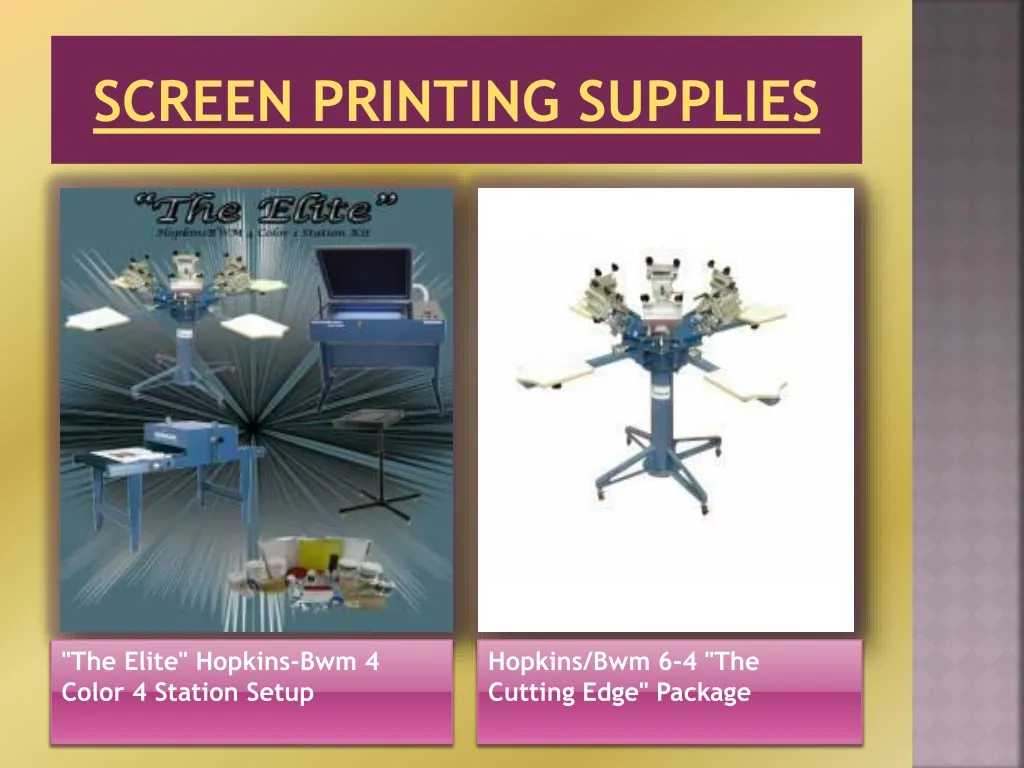 screen printing supplies