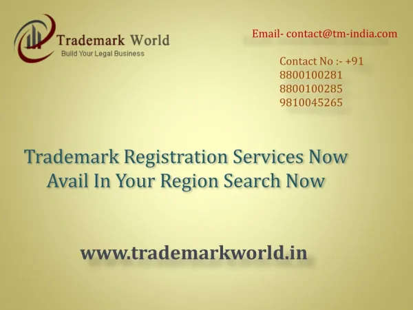 Trademark Registration Services Now Avail