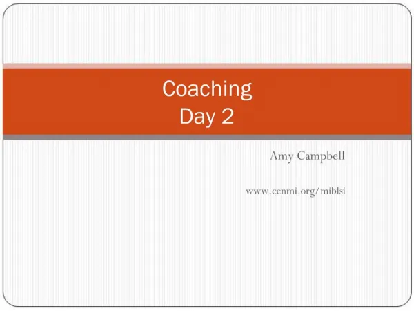 Coaching Day 2