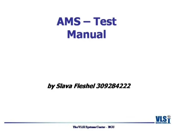 AMS Test Manual