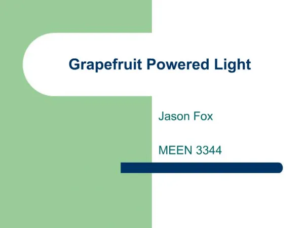 Grapefruit Powered Light