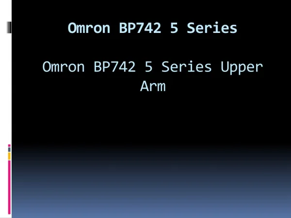 Omron BP742 5 Series