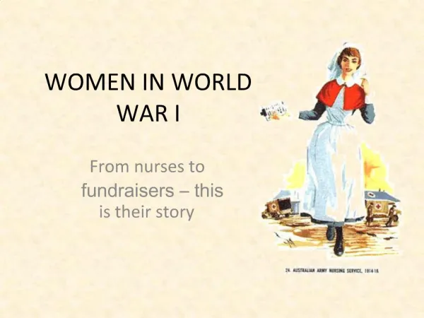 WOMEN IN WORLD WAR I