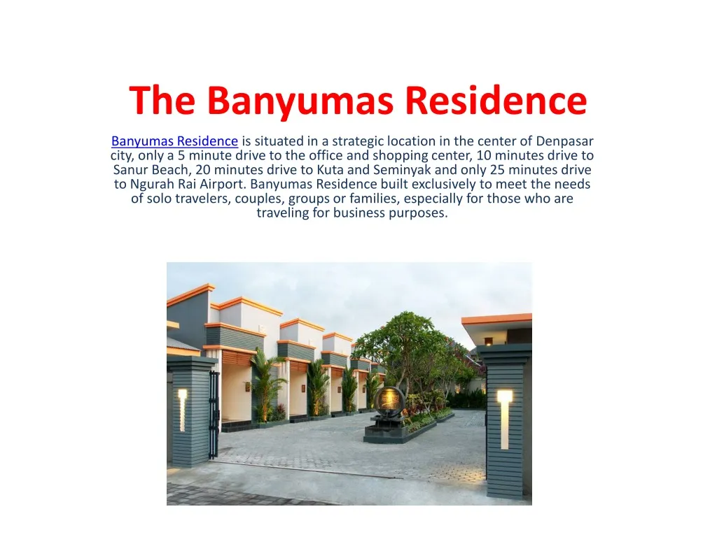 the banyumas residence