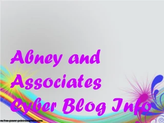Abney and Associates Cyber Blog Info: NIA ystävät cyber kömm