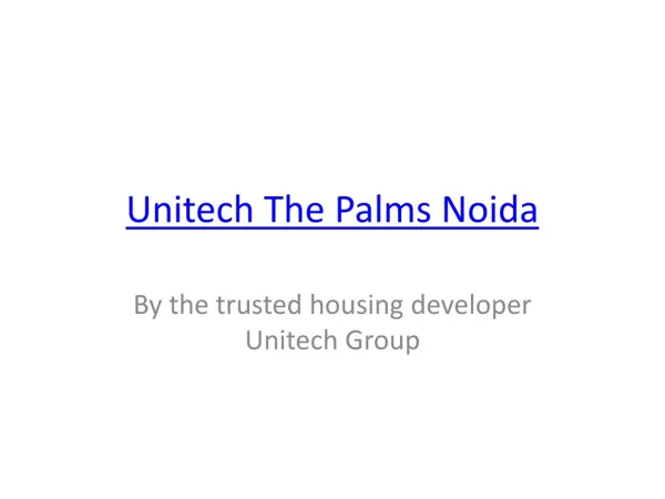 Unitech The Palms Noida