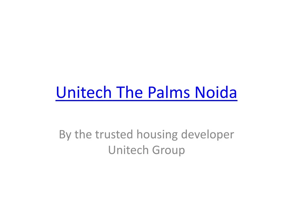 unitech the palms noida