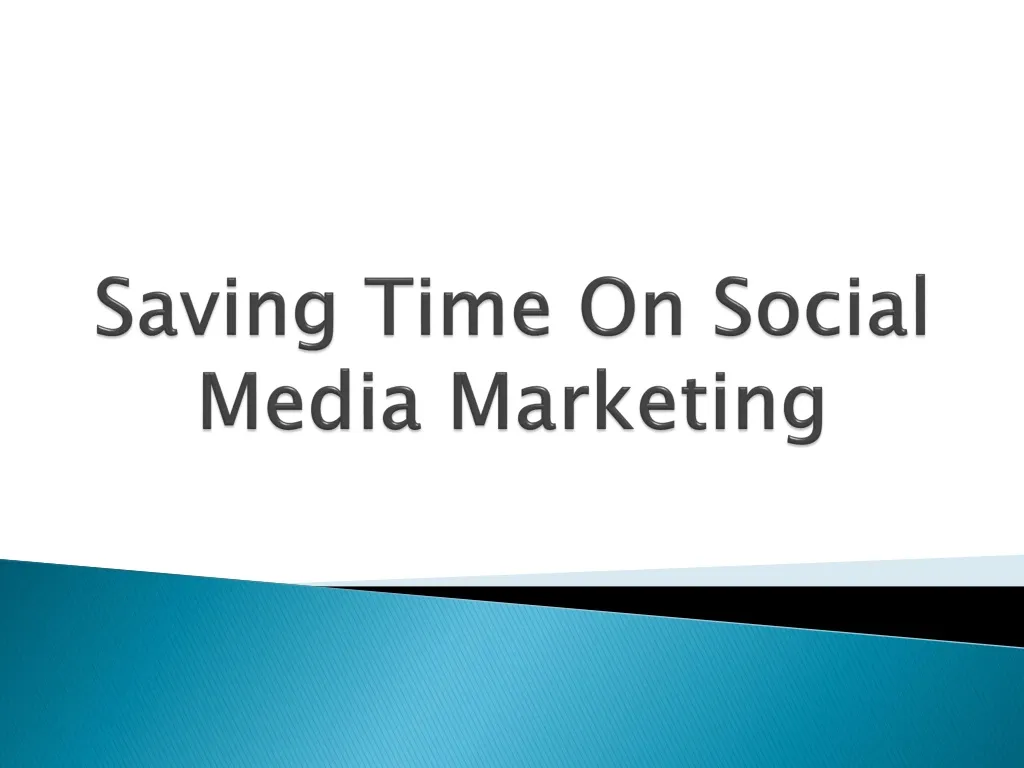 saving time on social media marketing