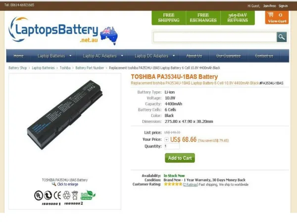Crucial Aspects About a Toshiba PA3534U-1BAS Battery