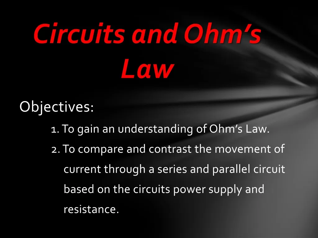 circuits and ohm s law