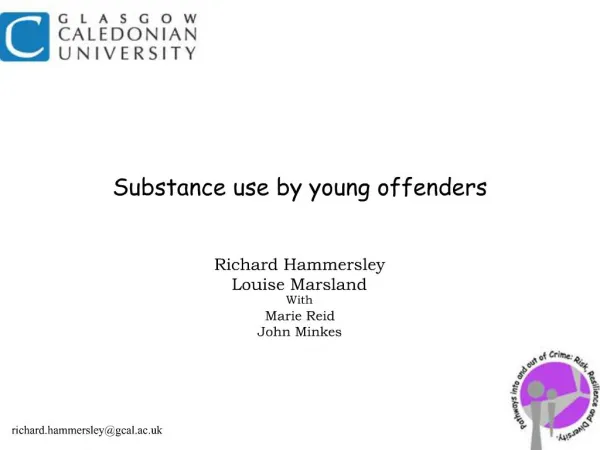 Substance use by young offenders