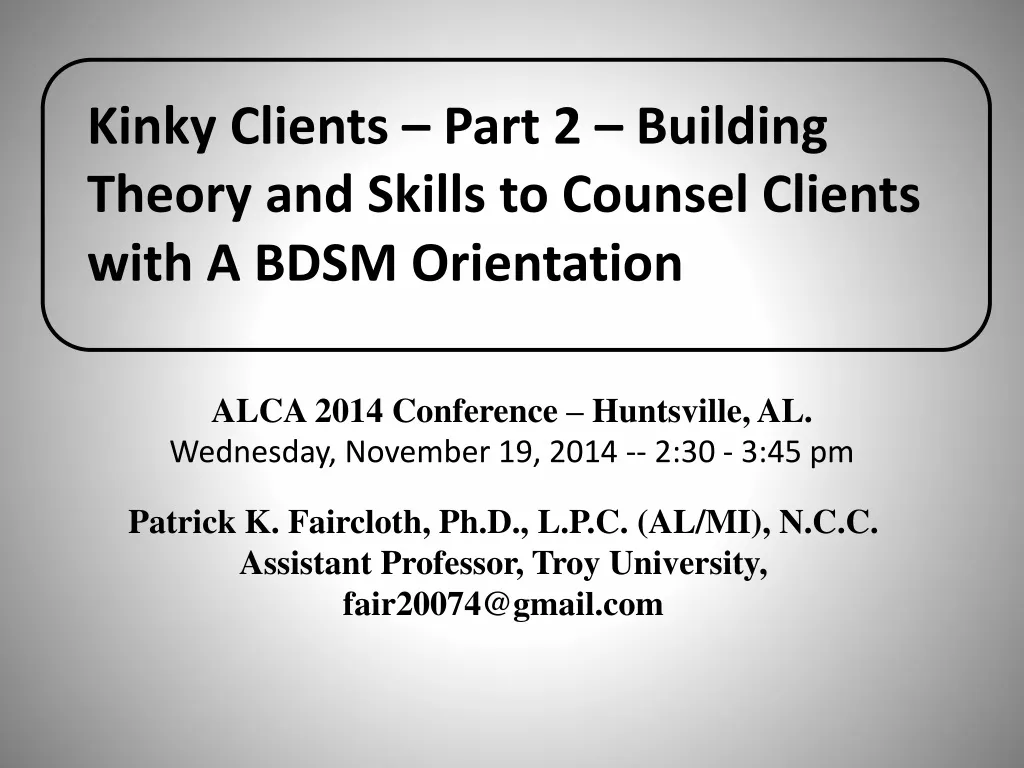 kinky clients part 2 building theory and skills