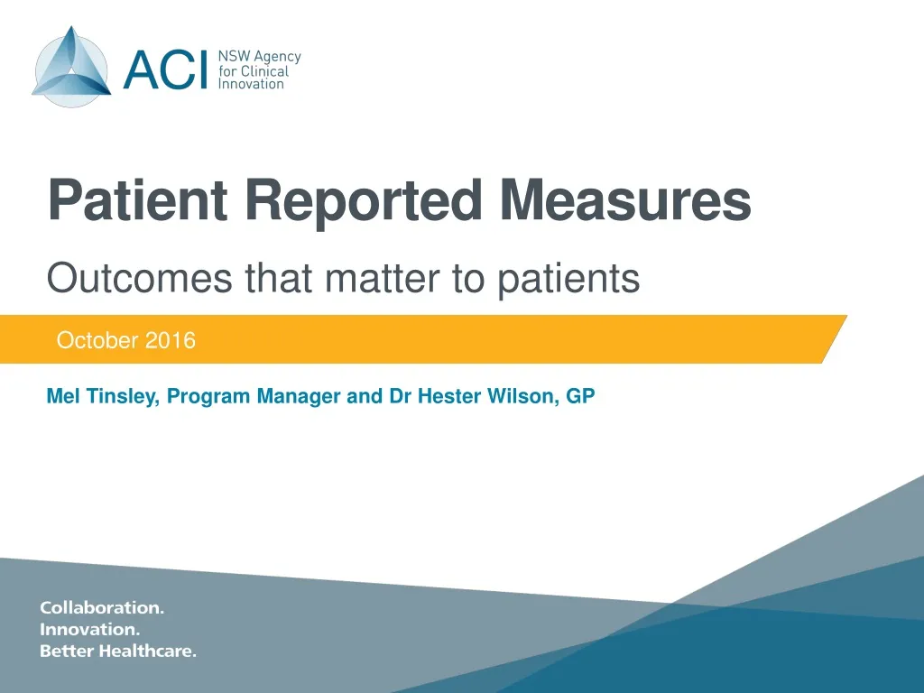 patient reported measures