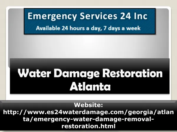 Water Damage Restoration Atlanta